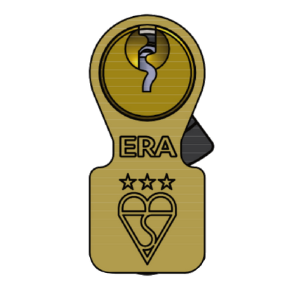 ERA Invincible BS Kitemarked 3 Star Cylinder & Turn 100mm 50Ext/T50 45/10/45T Keyed To Differ - Brass