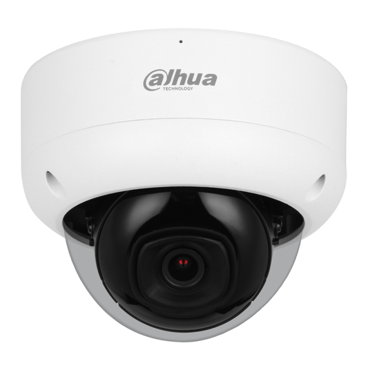 DAHUA IP Mini VR Dome 5MP WizSense Series 3 Network Camera 50 Metre IR IK10 12V DC Supports Micro SD Card - White