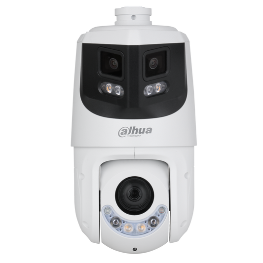 DAHUA IP PTZ WizSense 4MP + 8MP Network TiOC Camera With Starlight IR 25 x Optical Zoom Active Deterrence 12V DC 4MP + 8MP - White