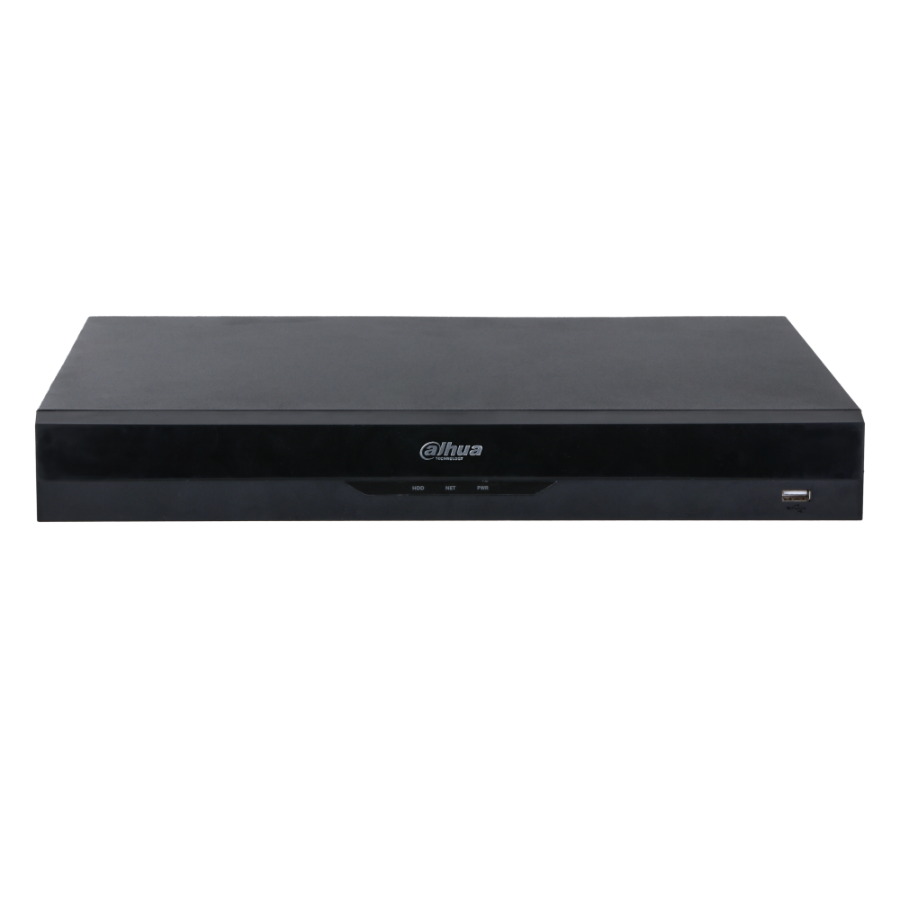 DAHUA NVR 5000 Series 8 Channel WizSense AI 384Mbps/200Mbps (AI Enabled) Incoming Bandwidth, 4K Output NVR5208-8P-EI 4TB HDD - Black