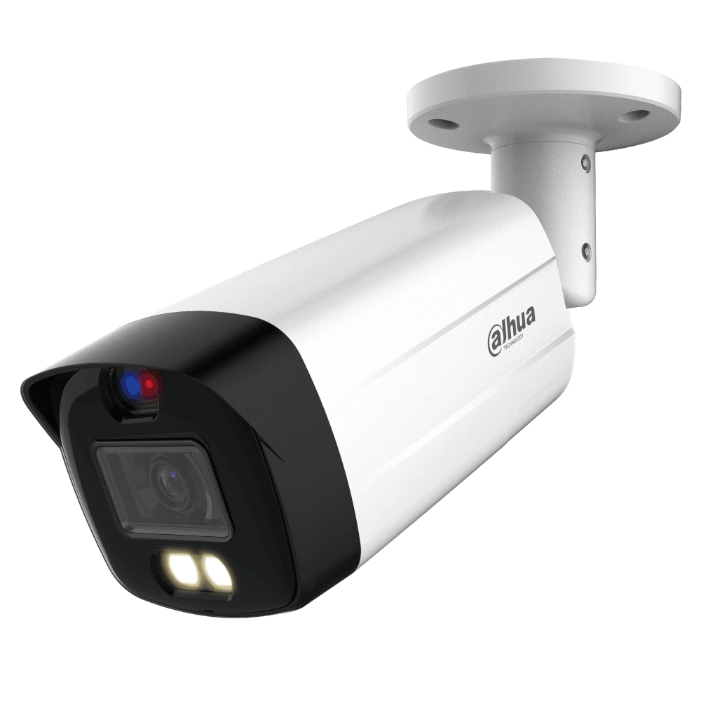 DAHUA HDCVI Bullet Camera 5MP 16:9 Active Deterrence Dual Illumination 12V DC 5MP - White