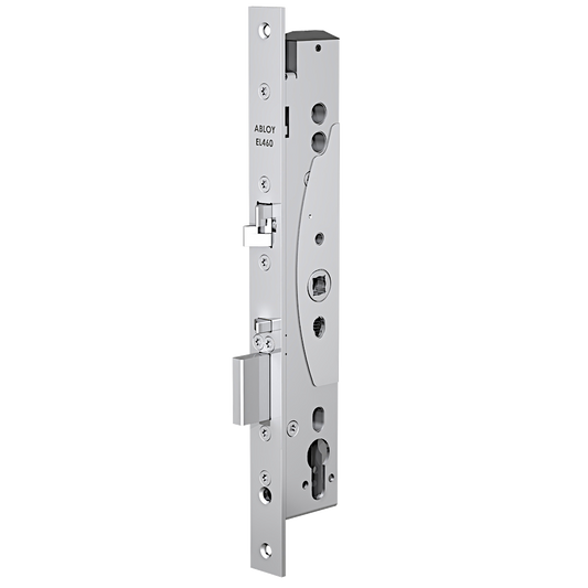 ABLOY EL460 Narrow Stile DIN Electric Lock 35mm Backset - Satin Stainless Steel