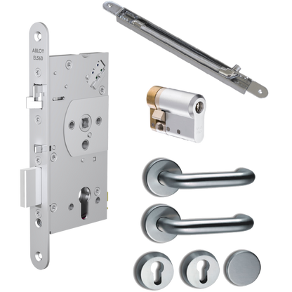 ABLOY EL560 DIN Electric Lock EN179 Compliant Package 1E 65mm Backset EN179 Package1E