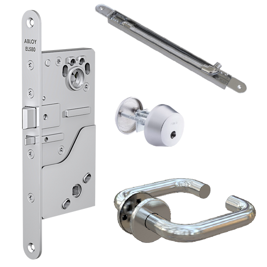 ABLOY EL580 Electric Lock EN179 Compliant Package 9E 50mm Backset EN179 Package9E