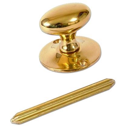 Frank Allart 523 Security Bolt Turn Knob 57mm Turn Only - Polished Brass