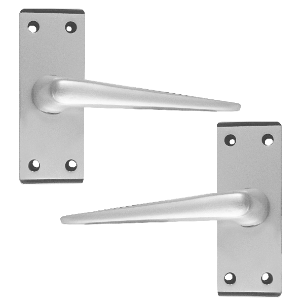 DORTREND 4212 Shirley Plate Mounted Lever Lock Furniture Lever Latch - Anodised Aluminium