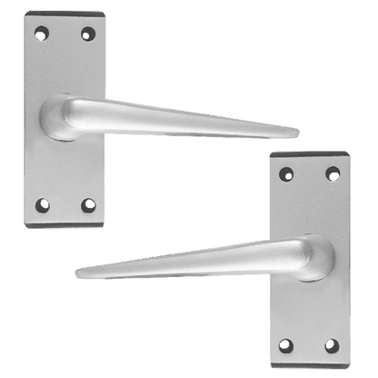 DORTREND 4212 Shirley Plate Mounted Lever Lock Furniture Lever Latch - Anodised Aluminium