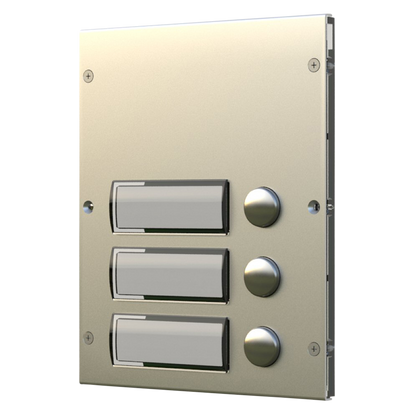 8K Series Extension Panel 3 Button - Stainless Steel