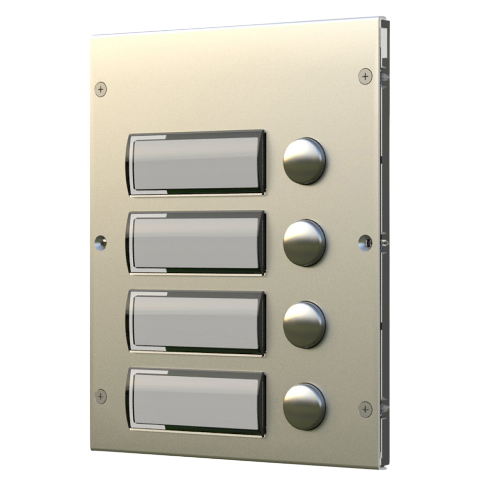 8K Series Extension Panel 4 Button - Stainless Steel