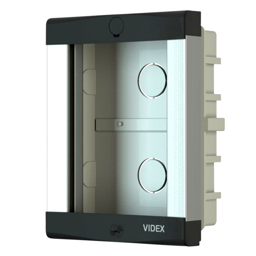 VIDEX 8K Series Flush Housing 1 Module - Satin Aluminium