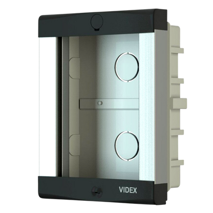 VIDEX 8K Series Flush Housing 1 Module - Satin Aluminium