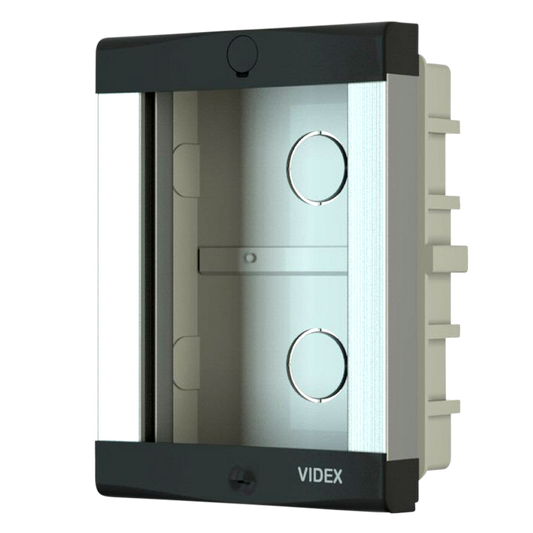 VIDEX 8K Series Flush Housing 1 Module - Satin Aluminium