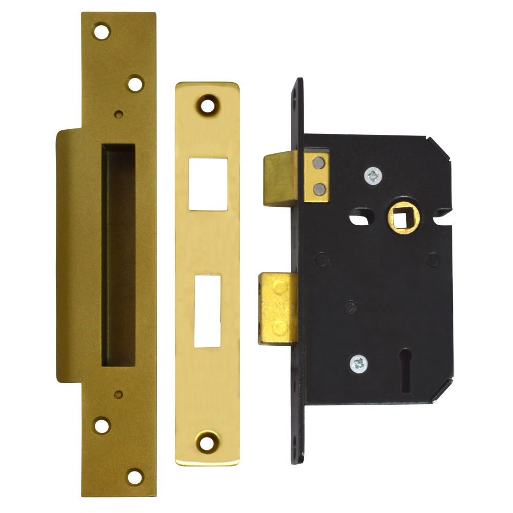 WILLENHALL LOCKS M5 5 Lever Sashlock 64mm MK - Polished Brass