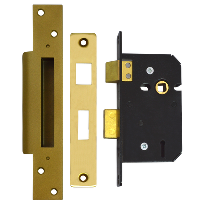 WILLENHALL LOCKS M5 5 Lever Sashlock 64mm MK - Polished Brass