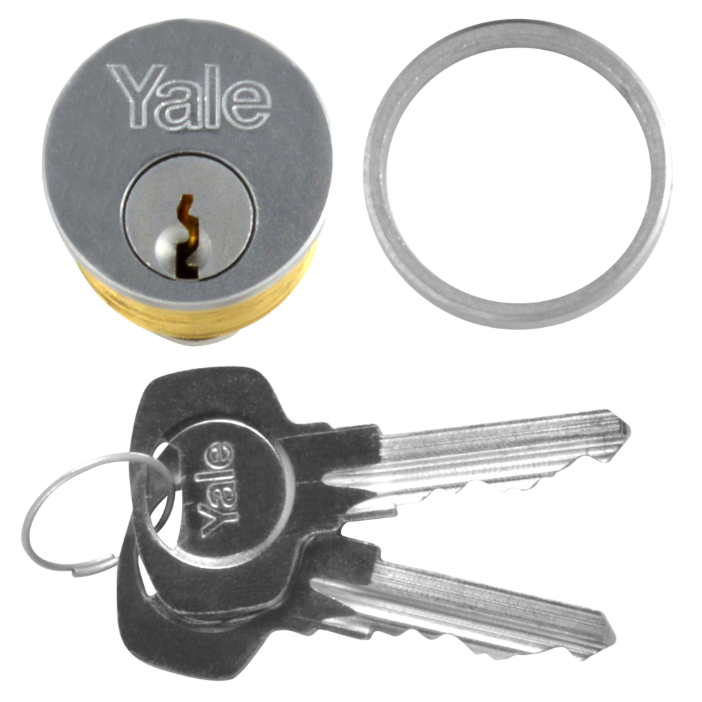 YALE 1133 Screw-In Cylinder Keyed To Differ Single - Satin Chrome