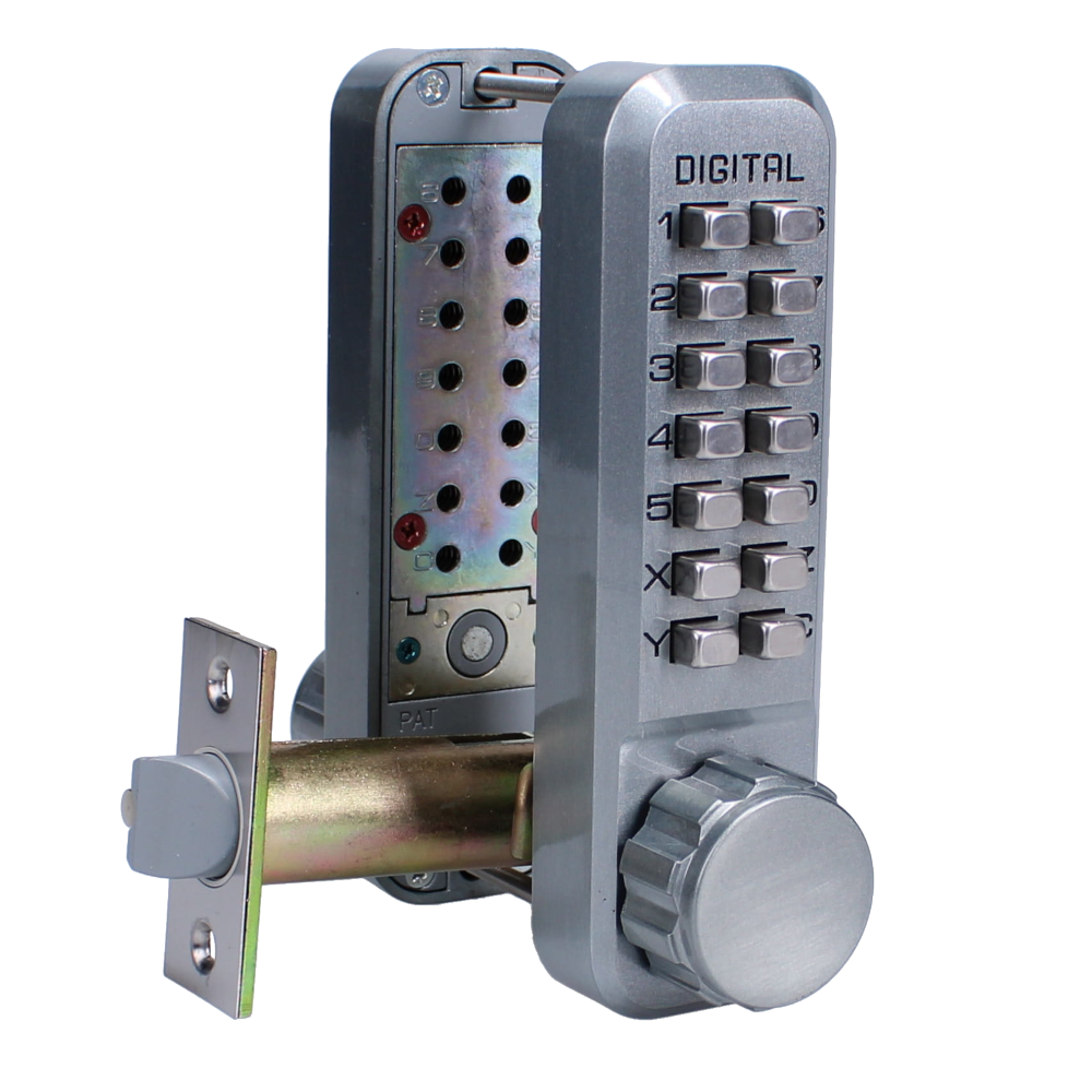 LOCKEY 2430DS Series Back To Back Digital Lock Satin Chrome