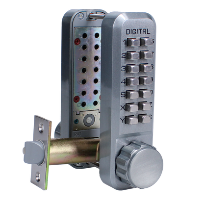 LOCKEY 2430DS Series Back To Back Digital Lock Satin Chrome