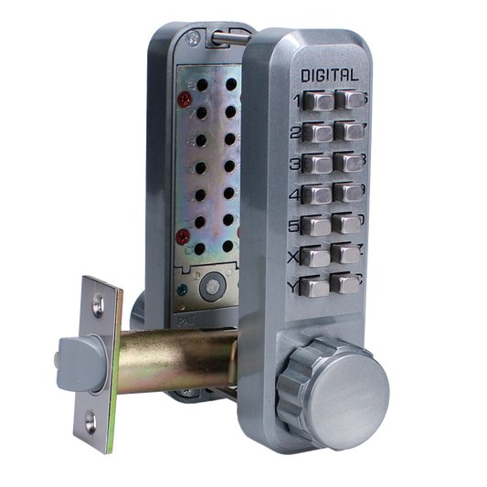 LOCKEY 2430DS Series Back To Back Digital Lock Satin Chrome