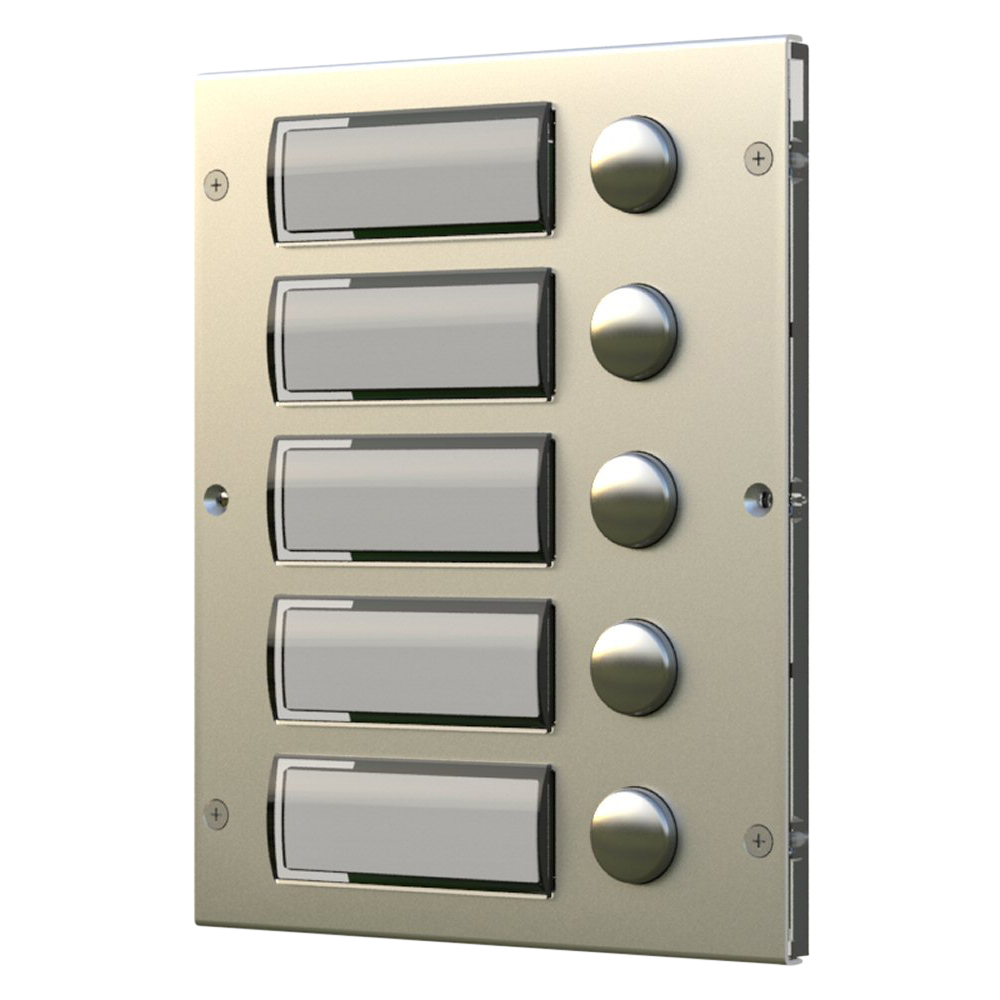 8K Series Extension Panel 5 Button - Stainless Steel