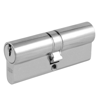 UNION 2X18 Euro Double Cylinder 73mm 36.5/36.5 31.5/10/31.5 Keyed To Differ - Satin Chrome