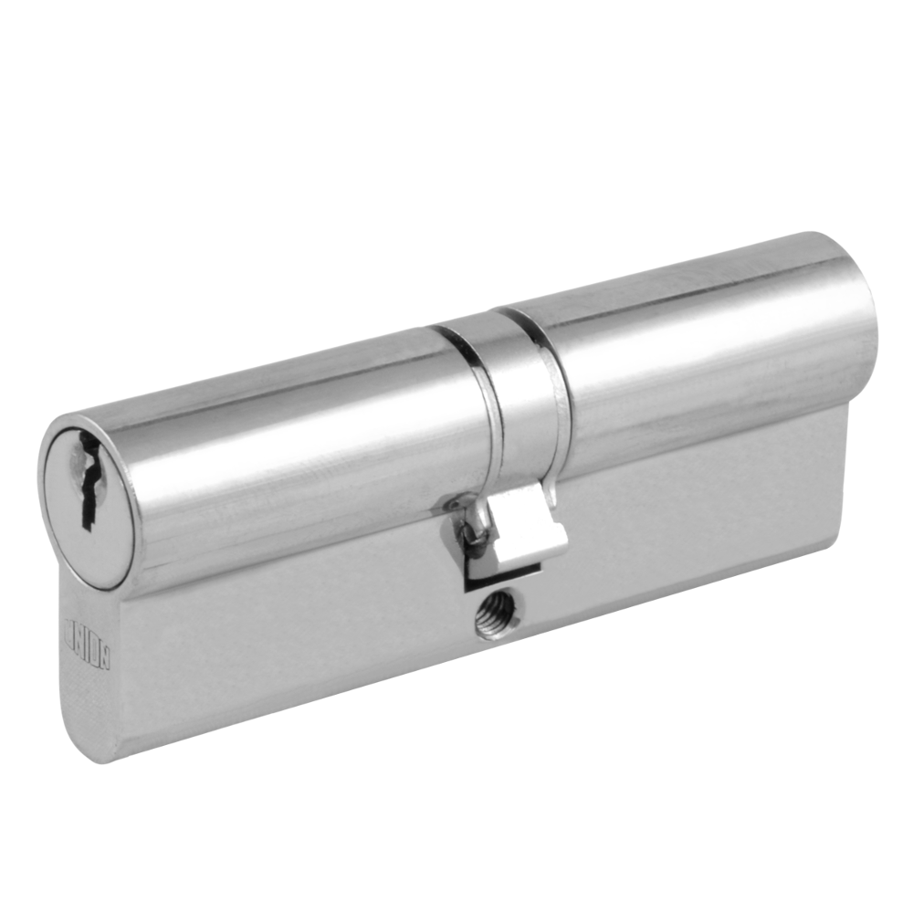 UNION 2X18 Euro Double Cylinder 85mm 42.5/42.5 37.5/10/37.5 Keyed To Differ - Satin Chrome