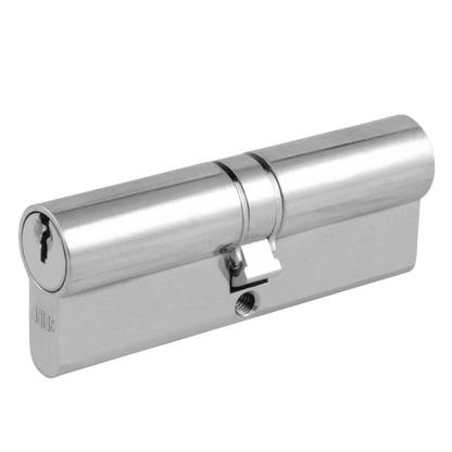 UNION 2X18 Euro Double Cylinder 85mm 42.5/42.5 37.5/10/37.5 Keyed To Differ - Satin Chrome