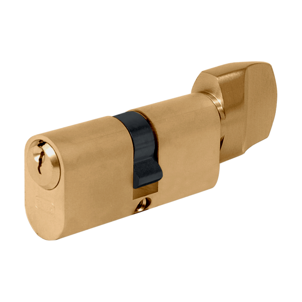 EVVA A5 OKZ Oval Key & Turn Cylinder 62mm 31-T31 26-10-T26 Keyed To Differ - Polished Brass