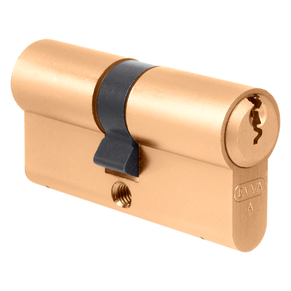 EVVA A5 DZ Off-Set Euro Double Cylinder 72mm 31-41 26-10-36 Keyed To Differ - Polished Brass