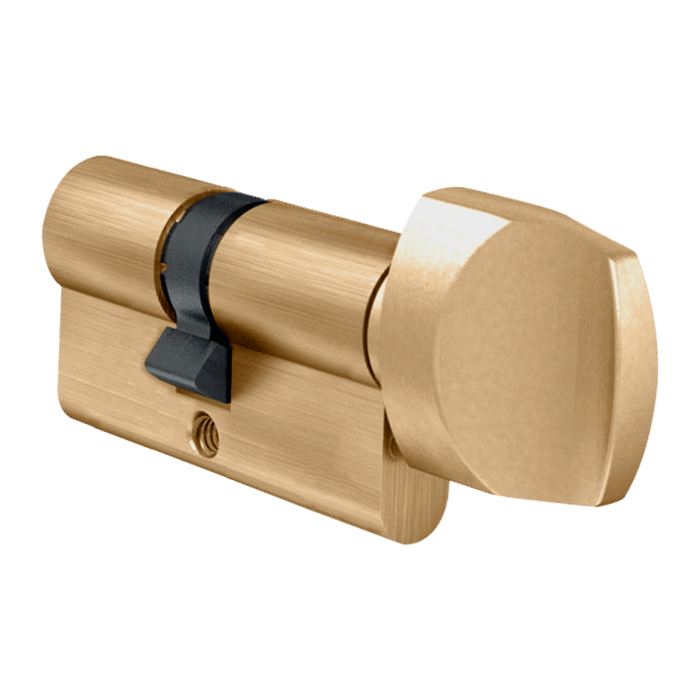 EVVA A5 KDZ Euro Key & Turn Cylinder KD 62mm 31-T31 26-10-T26 - Polished Brass