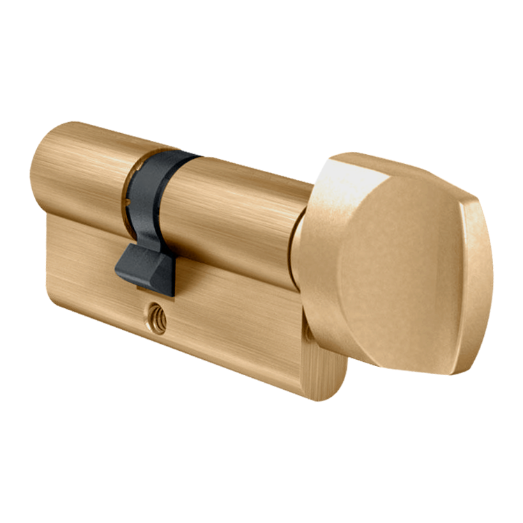 EVVA A5 KDZ Euro Key & Turn Cylinder KD 72mm 36-T36 31-10-T31 - Polished Brass