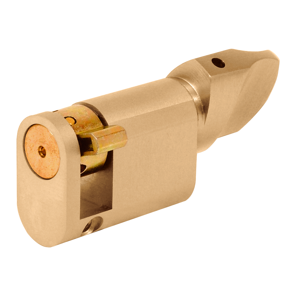 EVVA OKHZ Oval Half Turn Cylinder 41mm 32-9 - Polished Brass