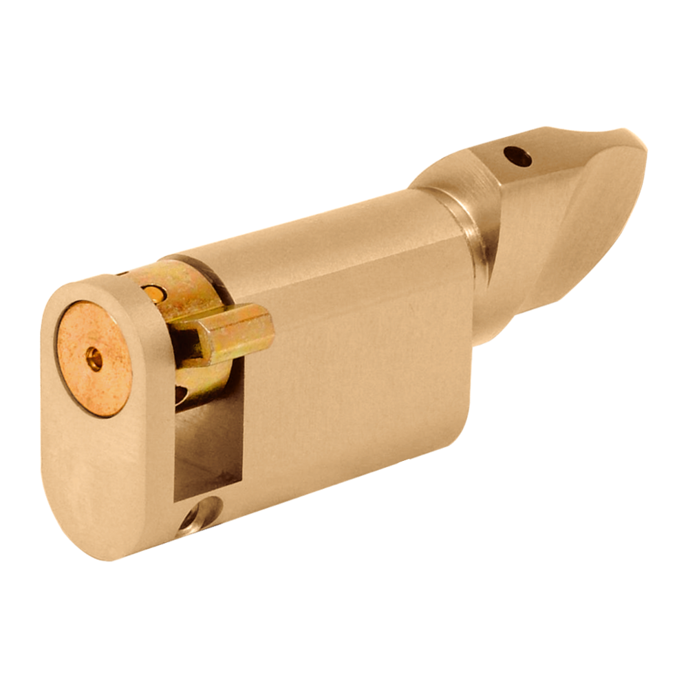 EVVA OKHZ Oval Half Turn Cylinder 46mm 37-9 - Polished Brass