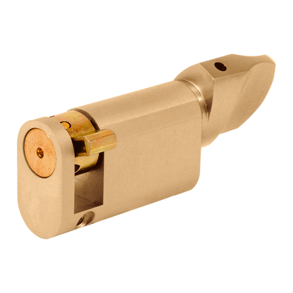 EVVA OKHZ Oval Half Turn Cylinder 46mm 37-9 - Polished Brass