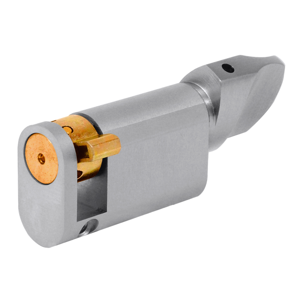 EVVA OKHZ Oval Half Turn Cylinder 46mm 37-9 - Nickel Plated