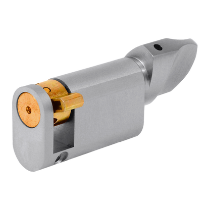 EVVA OKHZ Oval Half Turn Cylinder 46mm 37-9 - Nickel Plated