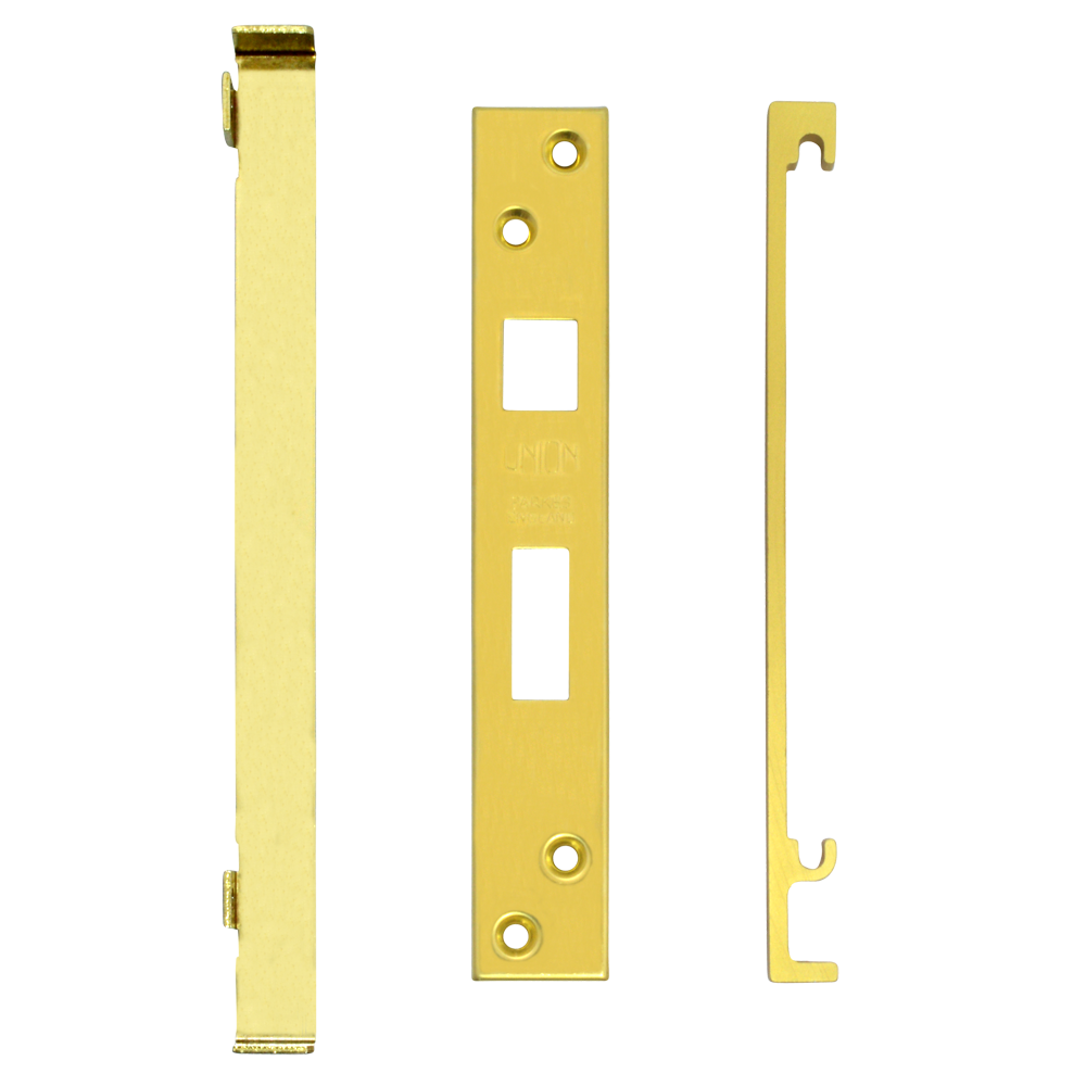 UNION 2968 Rebate To Suit L2244E, 224402 & 224403/4/5/6 Sashlocks 13mm PL - Polished Lacquered Brass