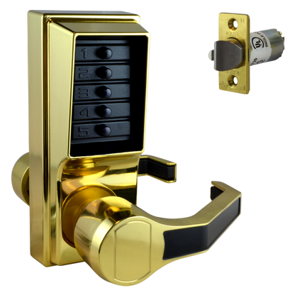 DORMAKABA Simplex L1000 Series L1011 Digital Lock Lever Operated Right Handed LR1011-03 - Polished Brass