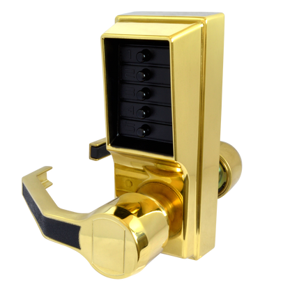 DORMAKABA Simplex L1000 Series L1031 Digital Lock Lever Operated With Passage Set Left Handed LL1031-03 - Polished Brass