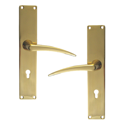 FRANK ALLART 1189 Plate Mounted Lever Furniture To Suit Chubb 3K70 Polished Brass