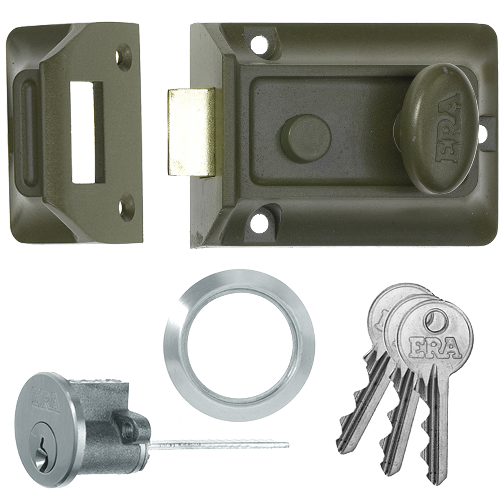 ERA 135 Non-Deadlocking Nightlatch 60mm & Cyl - Satin Chrome