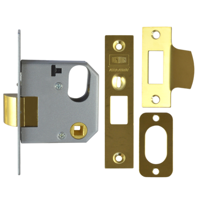 UNION 2332 Oval Nightlatch 64mm Case Only - Polished Lacquered Brass