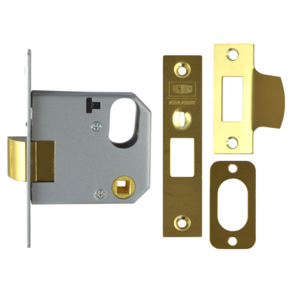 UNION 2332 Oval Nightlatch 76mm Case Only - Polished Lacquered Brass