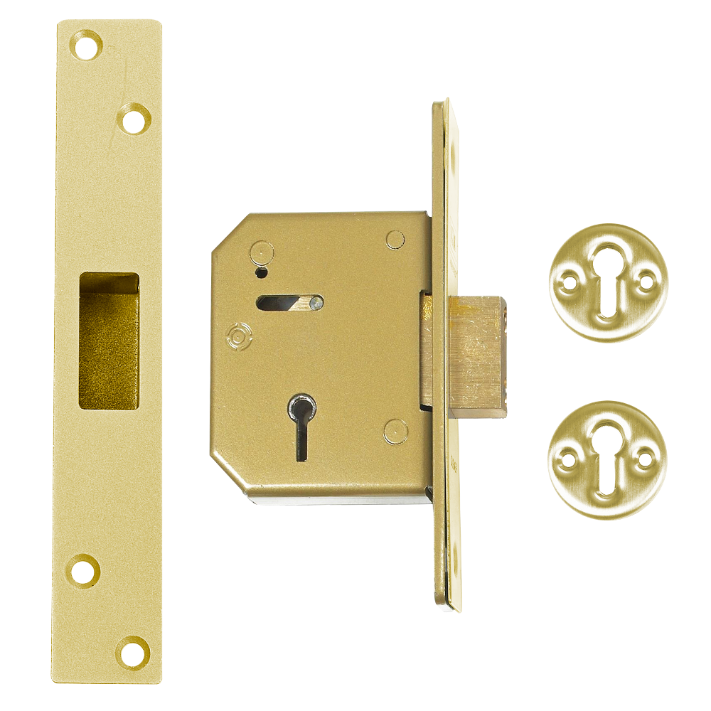 UNION C-Series 3G115 5 Lever Deadlock 67mm Keyed To Differ Trade Pack 20 - Polished Brass