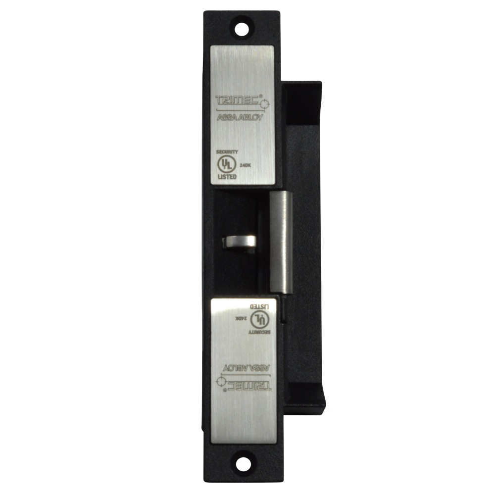 TRIMEC ES2000 Series Mortice Release Monitored 12V DC F/U MON - Stainless Steel & Black