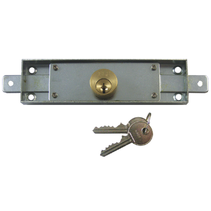 Tessi 6430 Narrow Central Shutter Lock 156mm x 42mm Keyed to Differ - Brass Cylinder