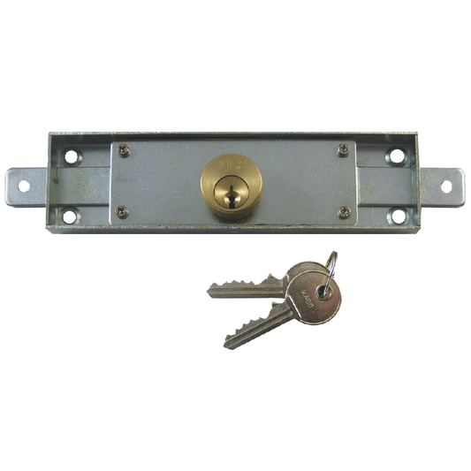 Tessi 6430 Narrow Central Shutter Lock 156mm x 42mm Keyed to Differ - Brass Cylinder