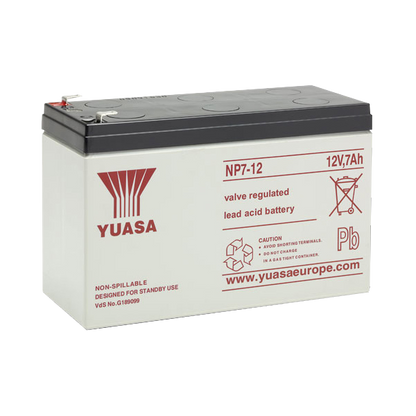 YUASA 12VDC Battery 1.2 Amp - Chrome Plated