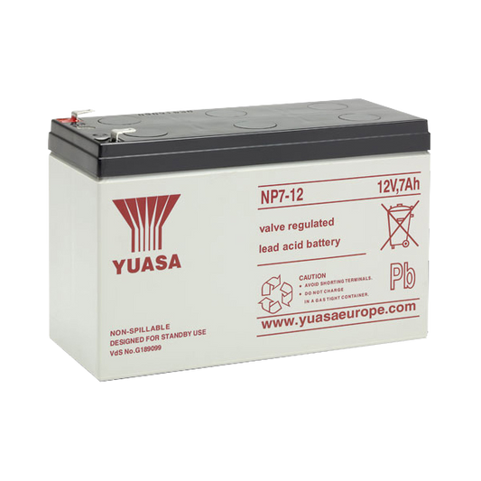 YUASA 12VDC Battery 1.2 Amp - Chrome Plated