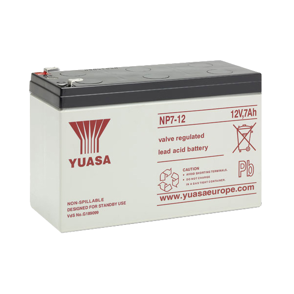 YUASA 12VDC Battery 2.1 Amp - Chrome Plated