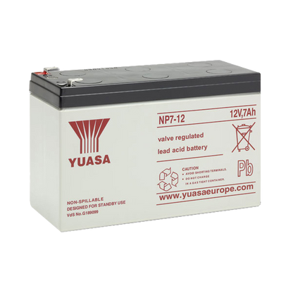 YUASA 12VDC Battery 2.1 Amp - Chrome Plated